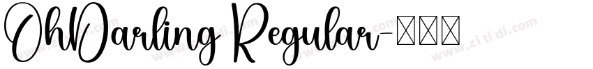OhDarling Regular字体转换